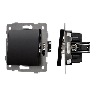 Механизм выключателя одноклавишный проходной SWT-MKP1-PL-BK-V (250V, 10A) (Arlight, -)