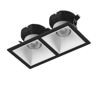 Рамка двойная для серии COMBO 3, квадратная, черная, COMBO-3S2-BL