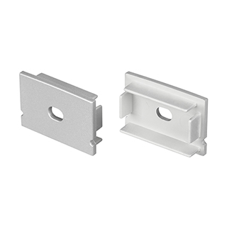 Заглушка LINE-3020 SILVER с отверстием (Arlight, Пластик)