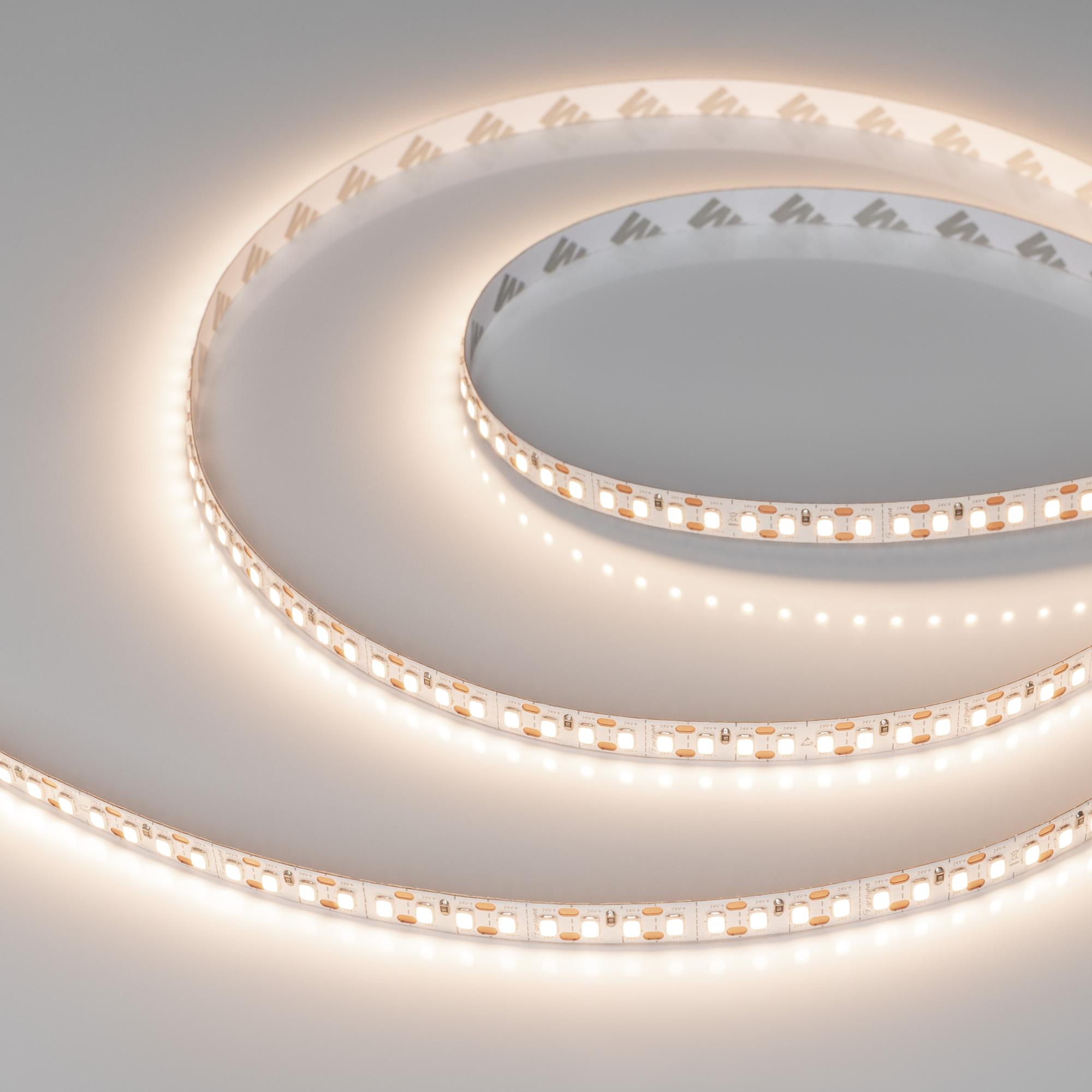 Светодиодная лента FC-A160-8mm 24V Warm3500-CX1 (14 W/m, IP20, 5m) (Arlight, резка 1 светодиод)