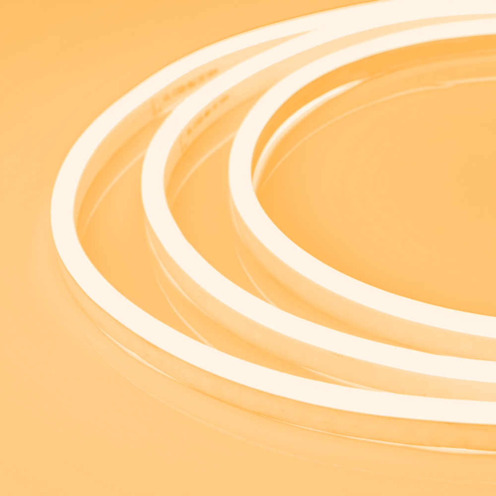 Гибкий неон ARL-NEON-1608PH-SIDE 24V Amber (Arlight, 8 Вт/м, IP65)