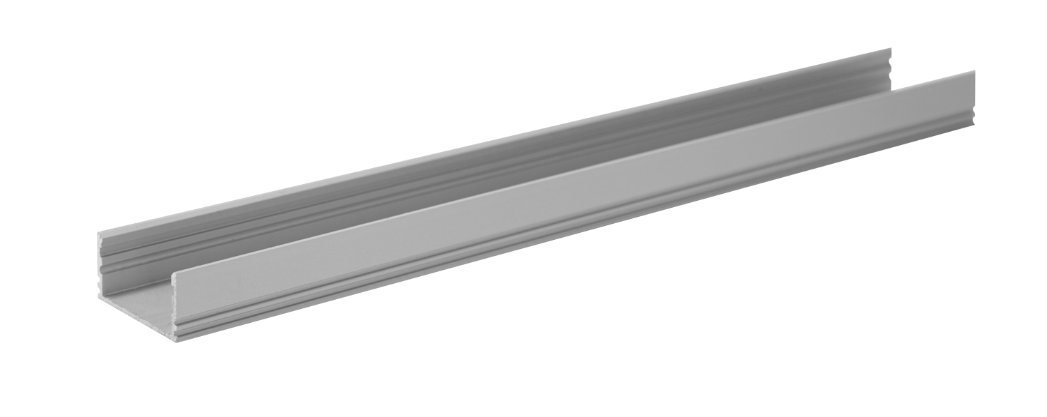 Профиль алюминиевый накладной ELF для LED, 2000х12х25мм