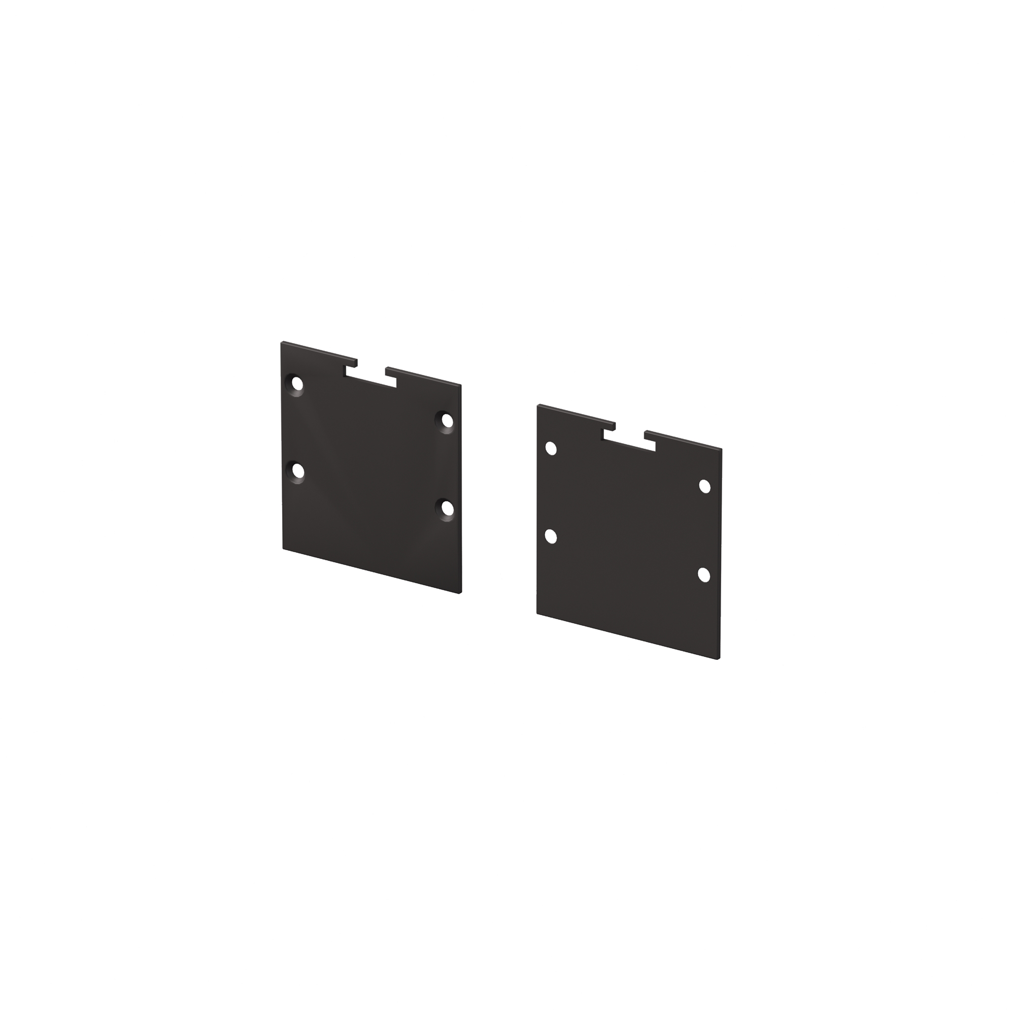 Комплект заглушек (для профиля 35x35) 2 шт., ALM-3535BT-B-EC 642038