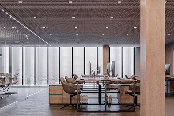 Открытое пространство современного офиса