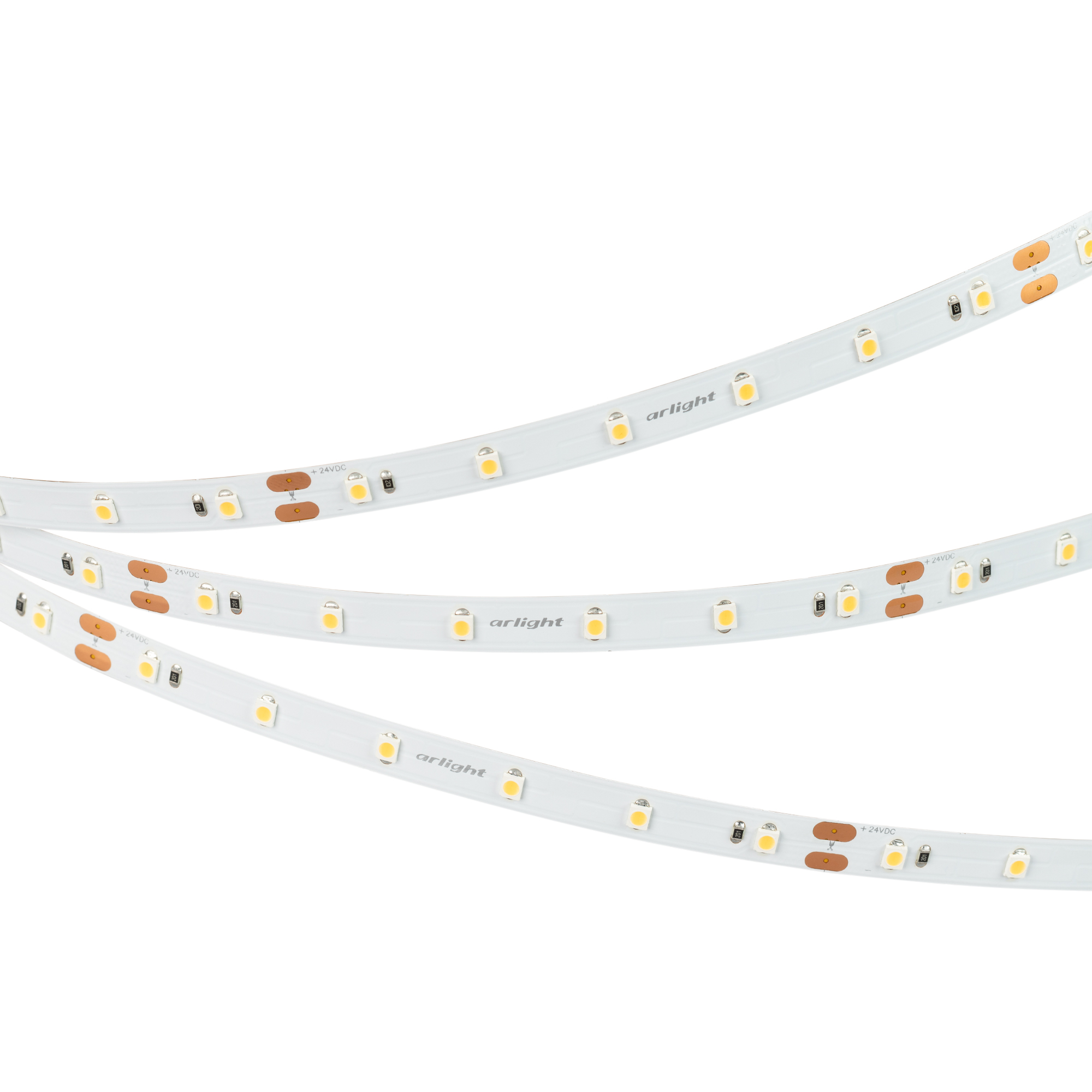 Светодиодная лента NT-A60-8mm 24V Cool 8K (4.8 W/m, IP20, 3528, 5m) (Arlight, Открытый)