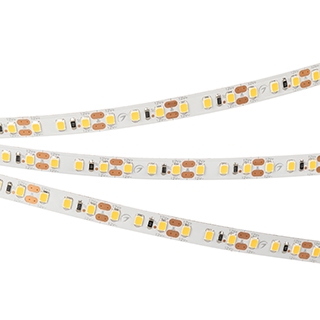 Светодиодная лента RT-A120-8mm 12V Warm3500 (14.4 W/m, IP20, 2835, 5m) (Arlight, Открытый)