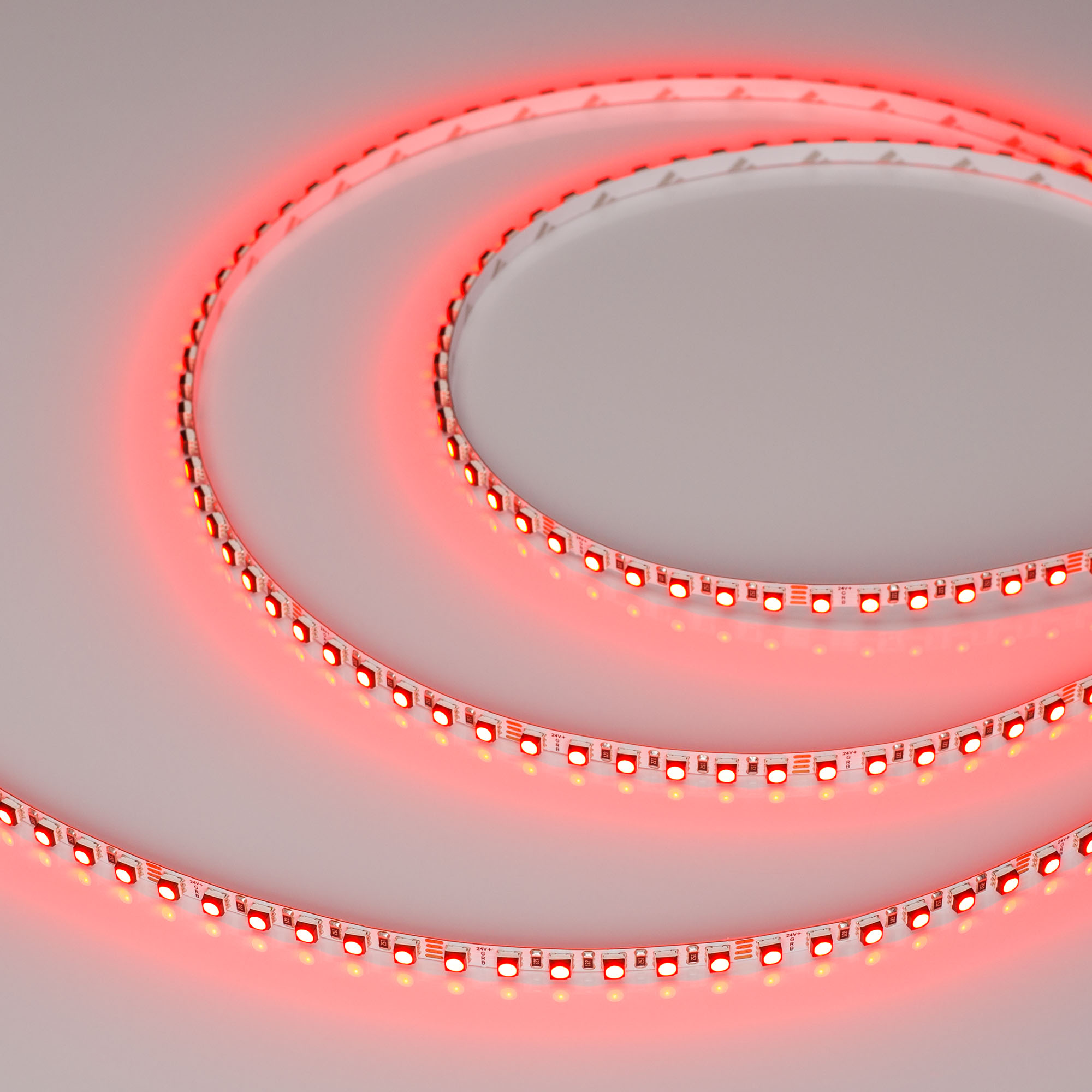 Светодиодная лента MINI-F120-5mm 24V RGB (8 W/m, IP20, 3535, 5m) (Arlight, узкая)