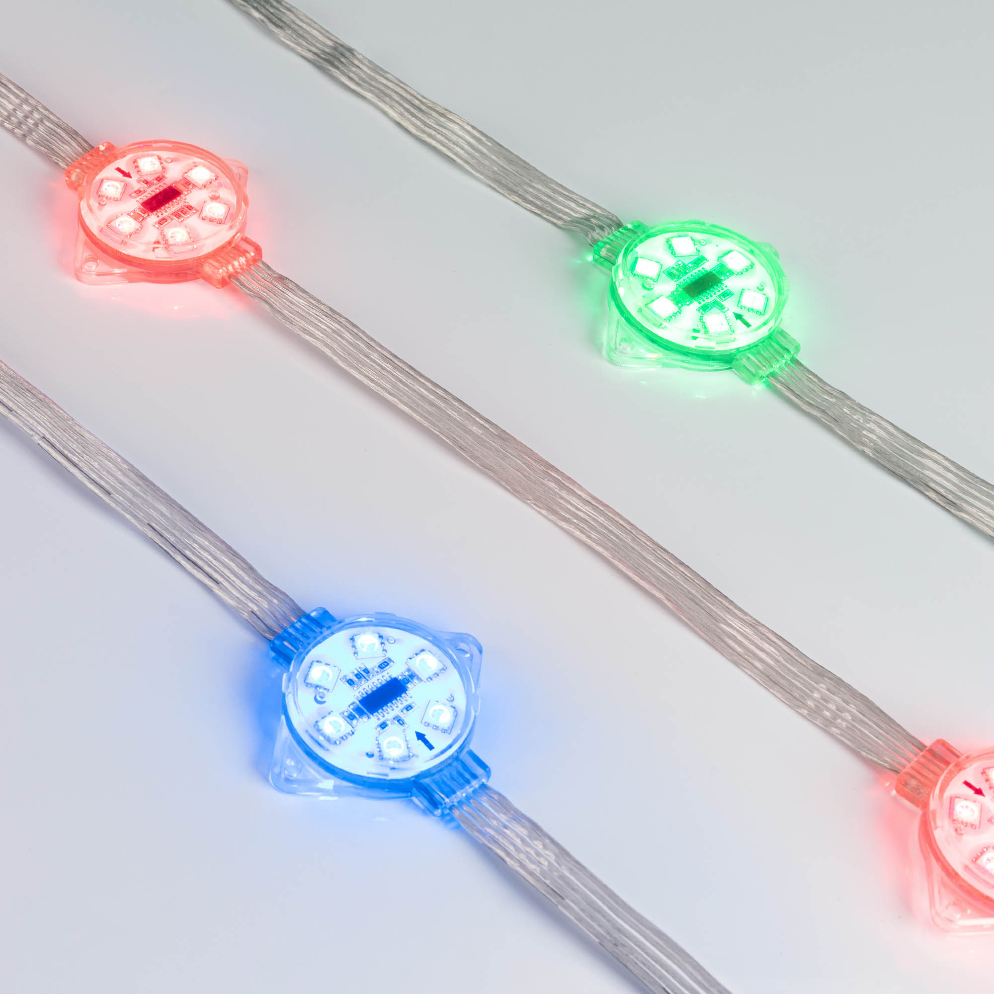 Модуль управляемый VISOR-DMX-5060-6-24V RGB 120deg (D40x12mm, 1.5W, IP68) (Arlight, Пластик, 3 года)