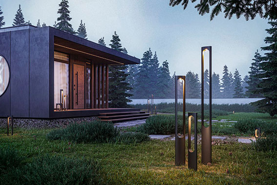 Стильное освещение придомовой территории