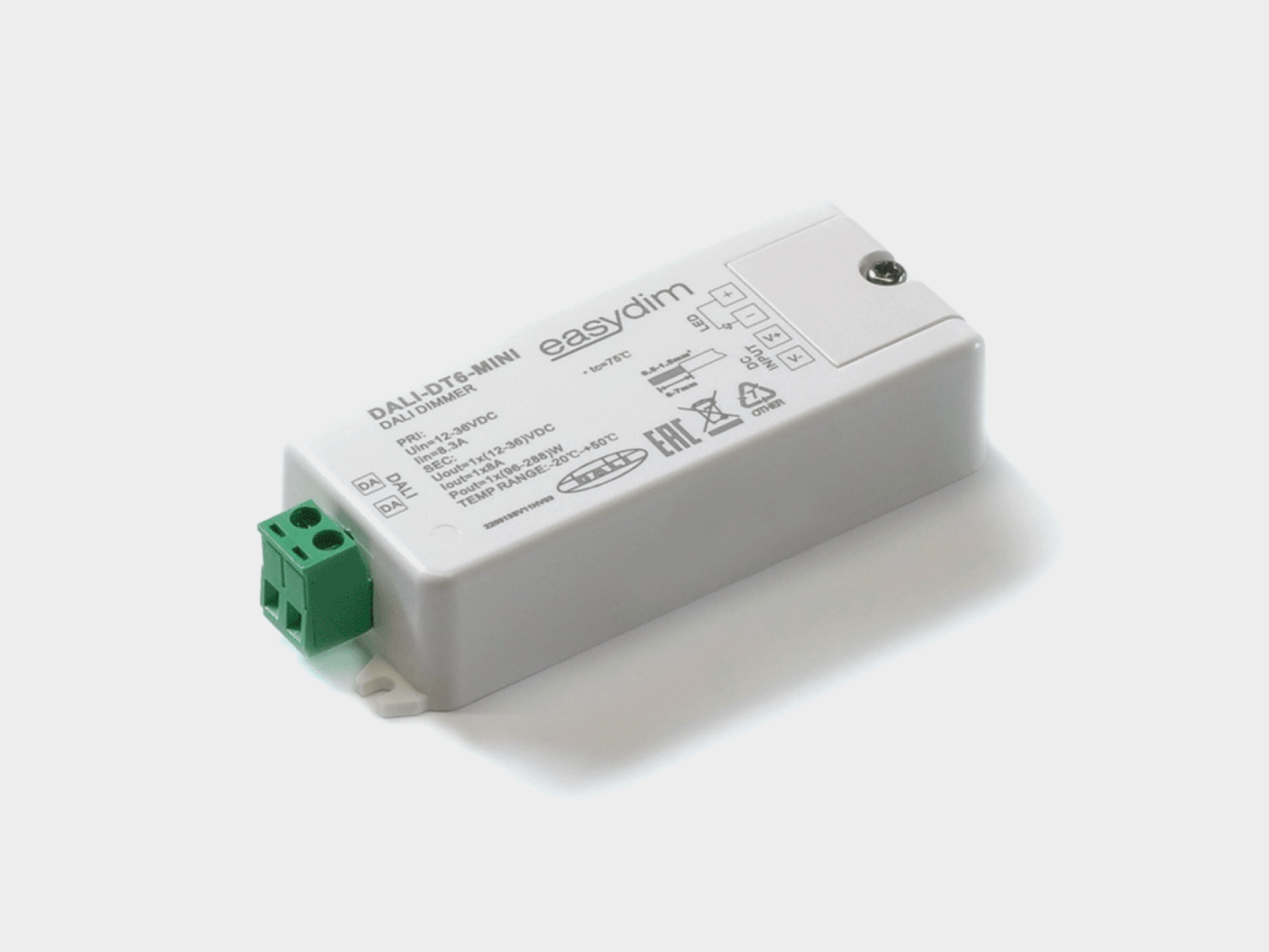 Декодер Dali контроллер для одноцветной ленты 1х8А,, DALI-DT6-MINI