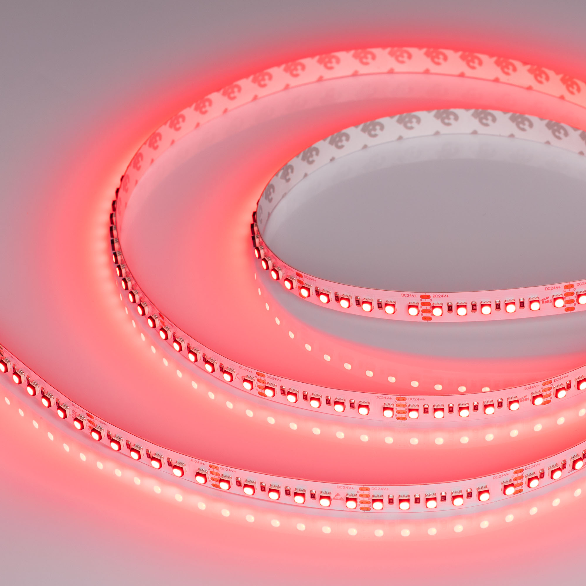 Светодиодная лента MINI-F120-12mm 24V RGB (22.4 W/m, IP20, 3535, 5m) (Arlight, Открытый)