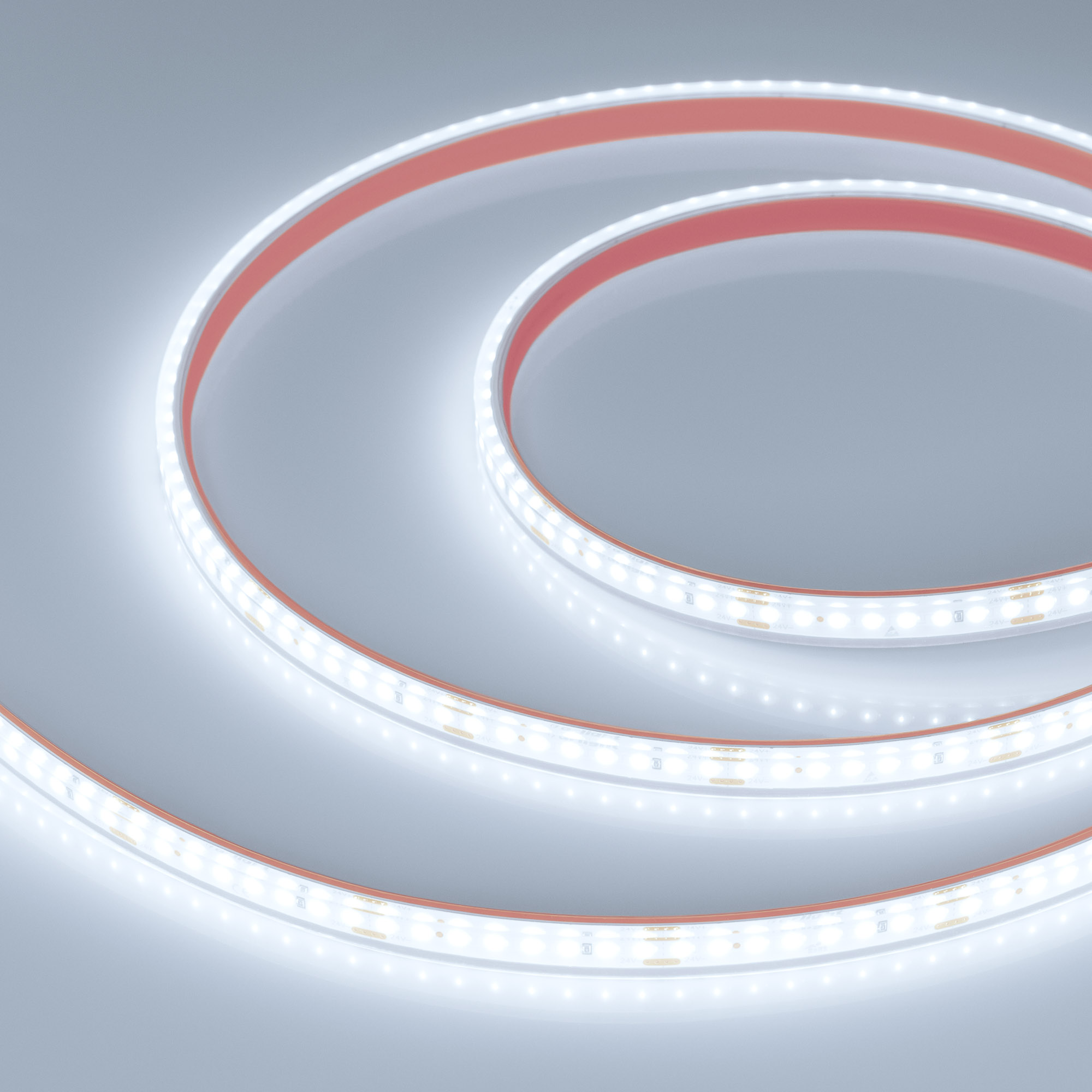 Светодиодная лента герметичная DOT-PFS-X160-10mm 24V White6000 (12 W/m, IP68, 5m) (Arlight, 5 лет)