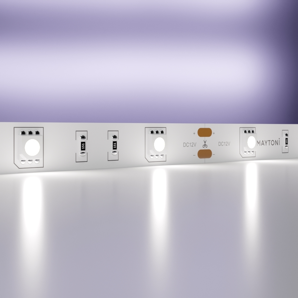 Светодиодная лента 12В 5050 7,2Вт/м 6000K 5м IP20