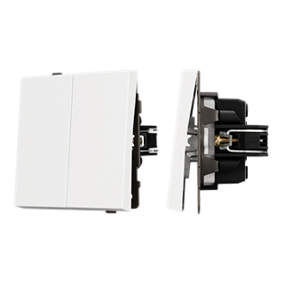 Механизм выключателя двухклавишный проходной SWT-TENDO-MKP2-PL-WH (230V, 10A) (Arlight, -)