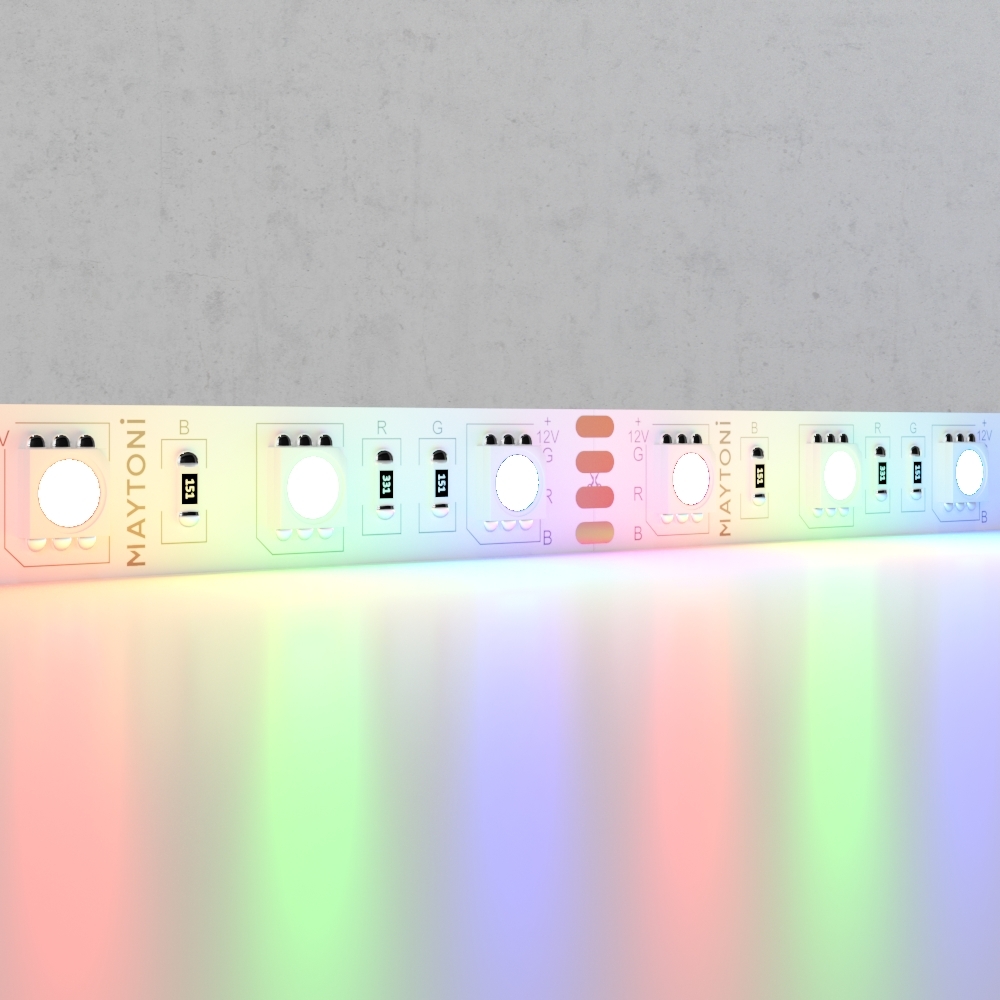 Светодиодная лента 12В 5050 14,4Вт/м Цветная (RGB) 5м IP20