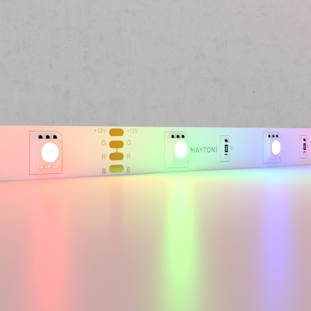 Светодиодная лента 12В 5050 7,2Вт/м Цветная (RGB) 5м IP20