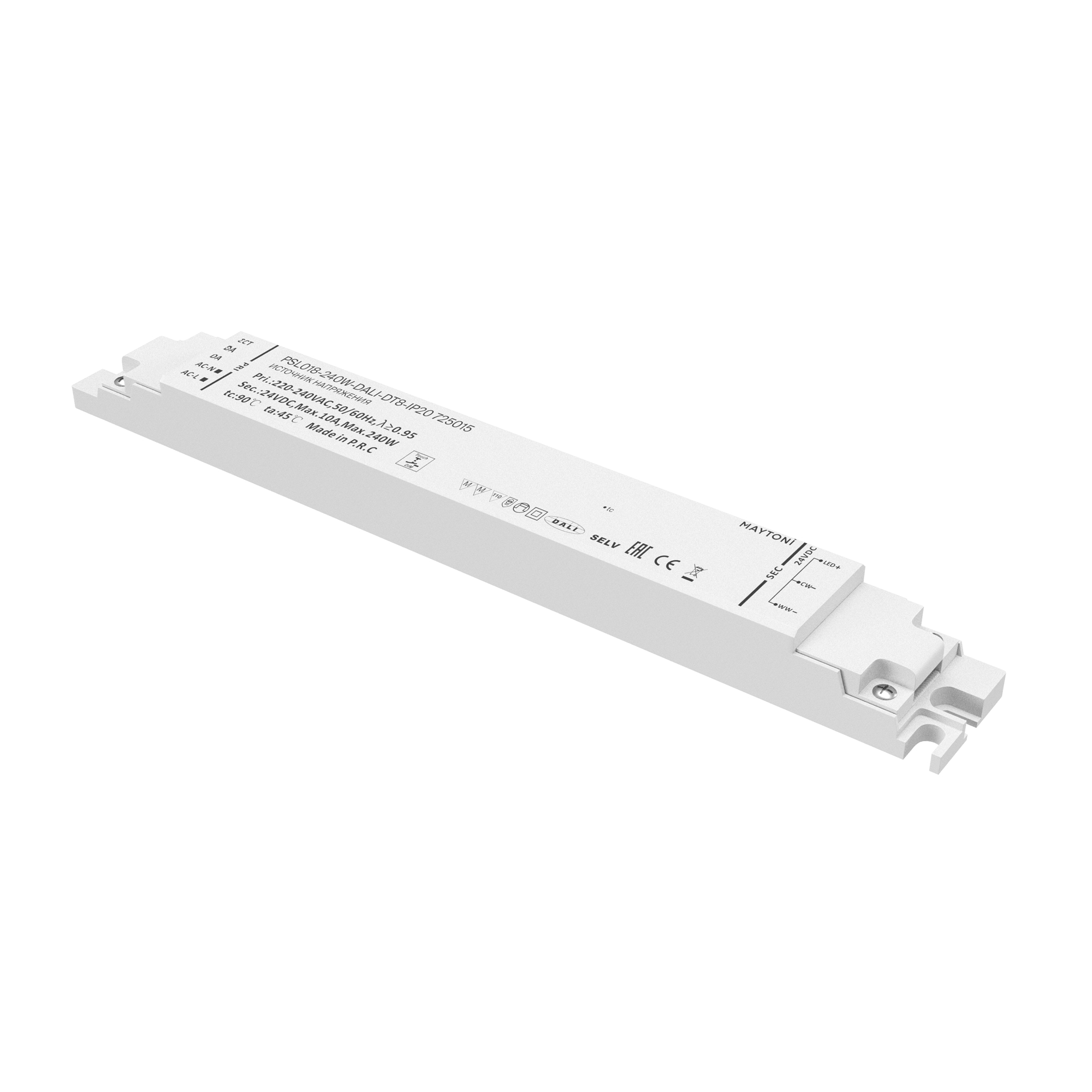 Источник напряжения 24В DALI DT8 240Вт IP 20