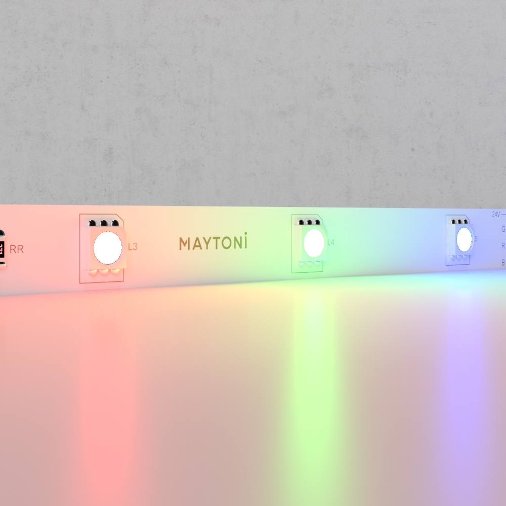 Светодиодная лента 24В 5050 7,2Вт/м Цветная (RGB) 5м IP20