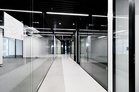 Основное освещение офиса в МФК &quot;Башня Федерация&quot;