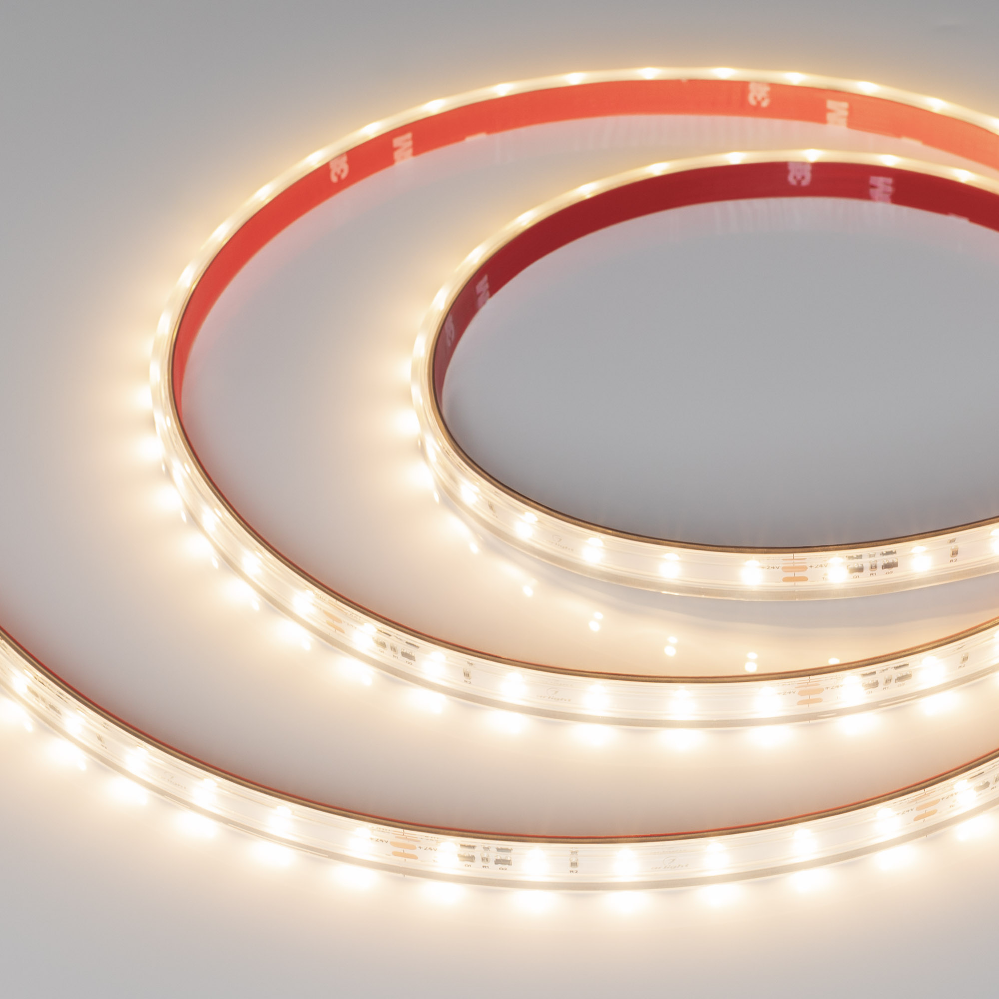 Светодиодная лента герметичная IC-PS-A60-10mm 24V Warm3000 (4.8 W/m, IP67, 2835, 10m) (Arlight, стабилизированная)