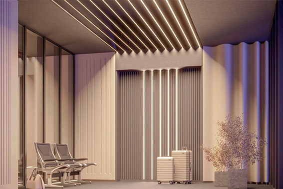 Интересная геометрия в холле аэропорта