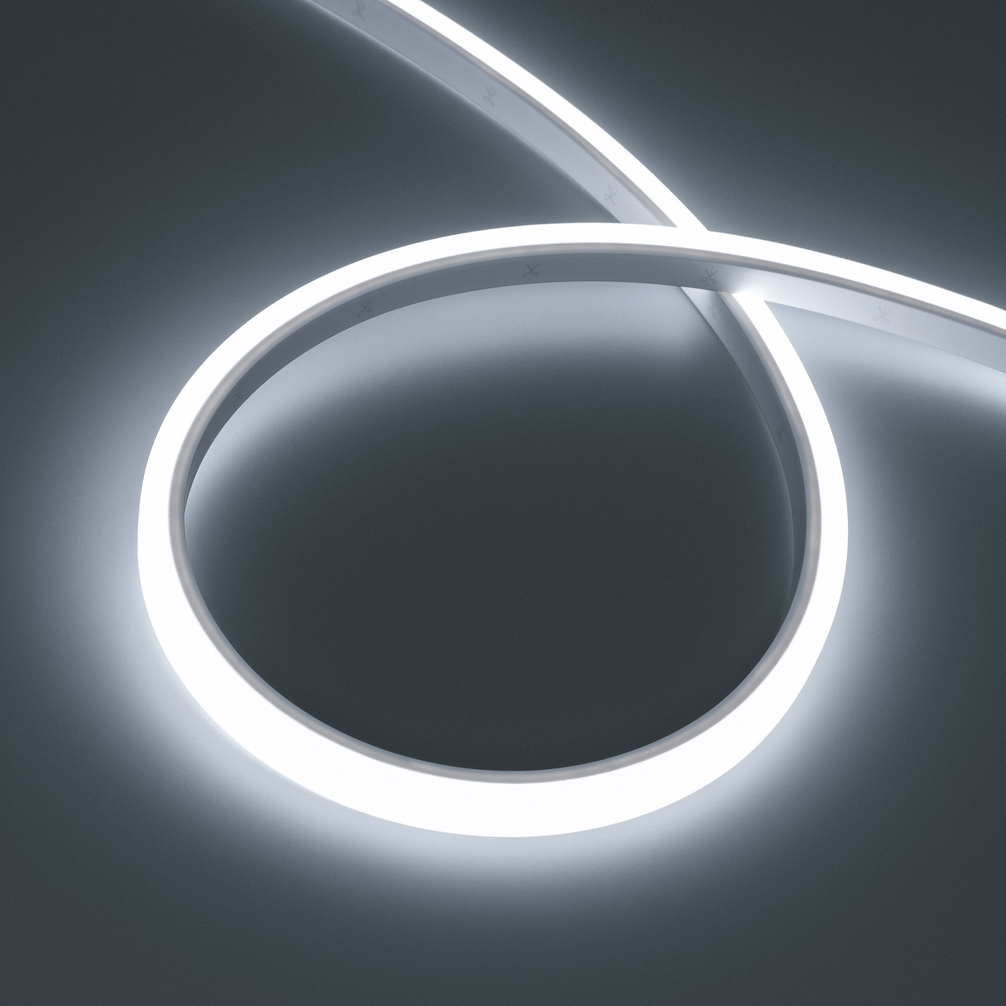 Лента герметичная WAVE-TOP-PU-A144-10x10mm 24V White5700 (5 W/m, IP68, 5m, wire x2) (Arlight, Вывод боковой, 3 года)