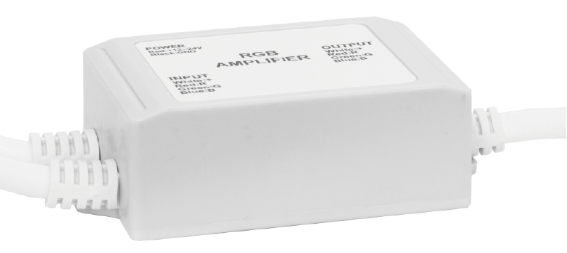 Усилитель для RGB контроллера, 3 канала, 12-24В, 4А/канал, влагозащищенный