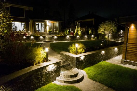 Экстерьерное освещение частного дома, Московская область