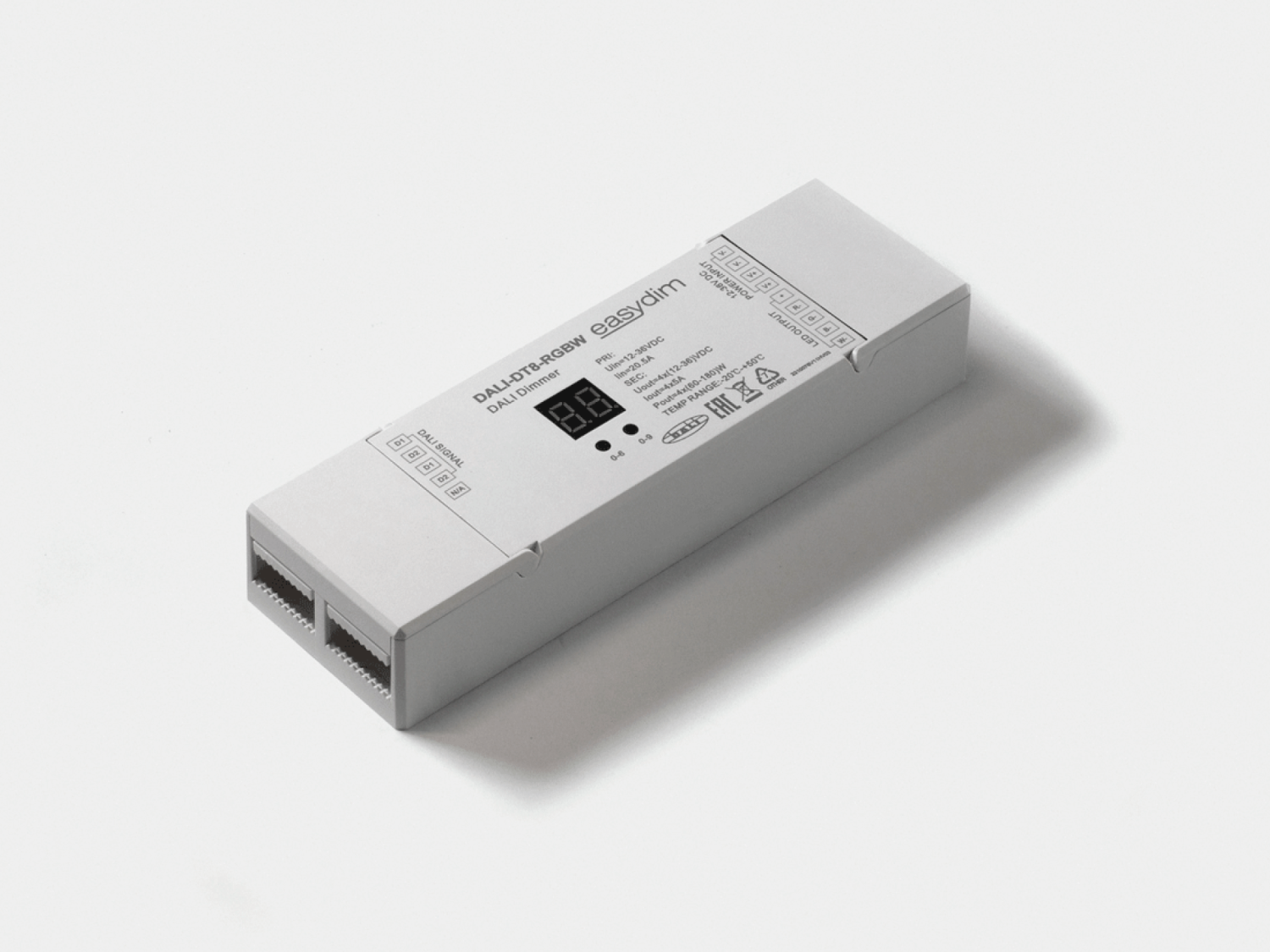 Декодер Dali контроллер для RGBW ленты 4x5А, DALI-DT8-RGBW