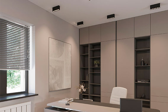 Кабинет в спокойных тонах