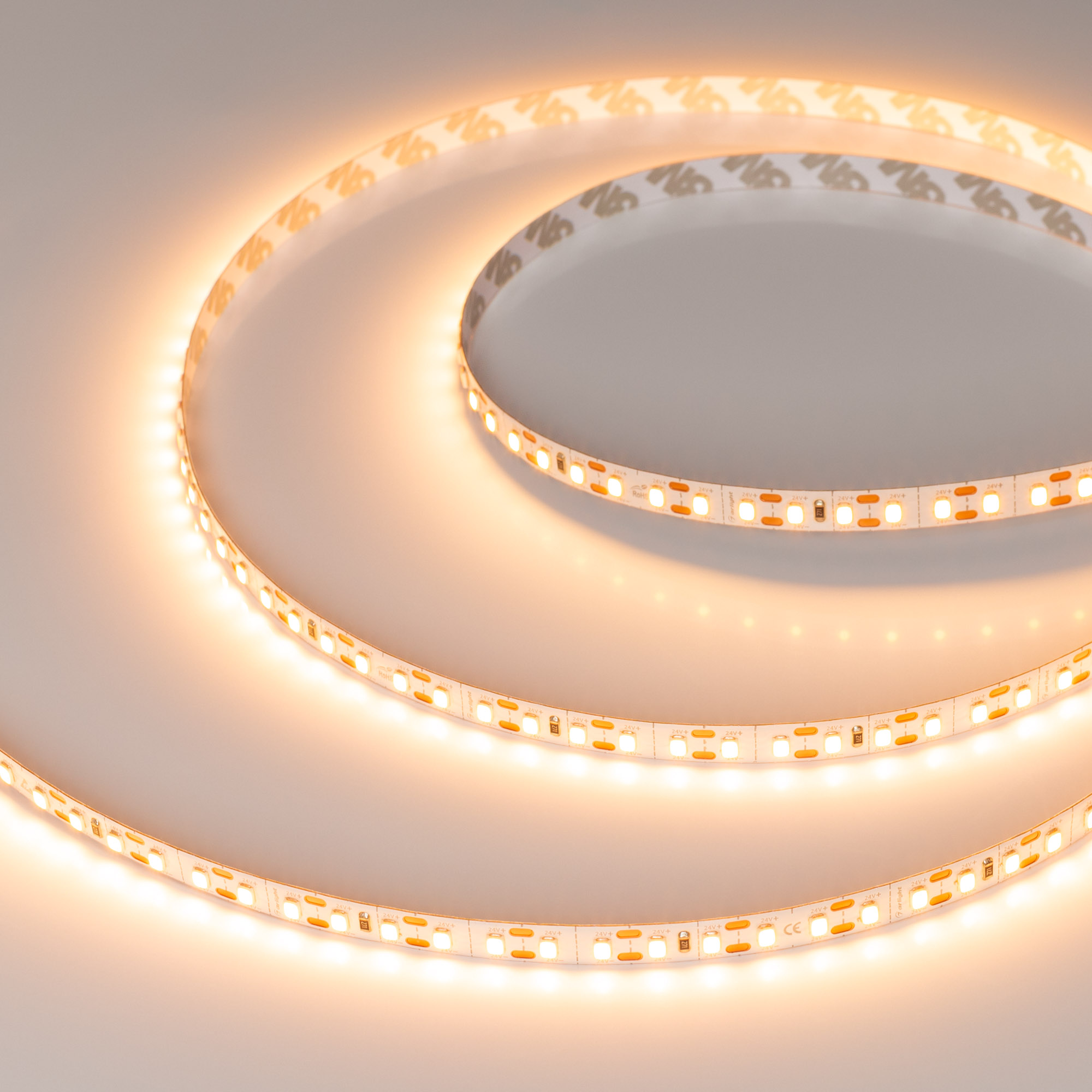 Светодиодная лента FC-A120-8mm 24V Warm2400-CX1 (10 W/m, IP20, 5m) (Arlight, резка 1 светодиод)