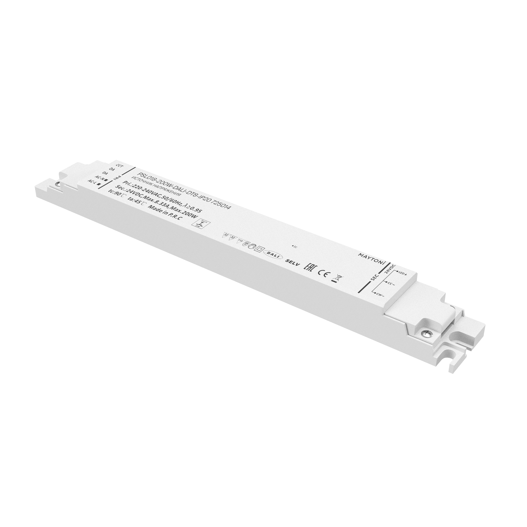 Источник напряжения 24В DALI DT8 200Вт IP 20