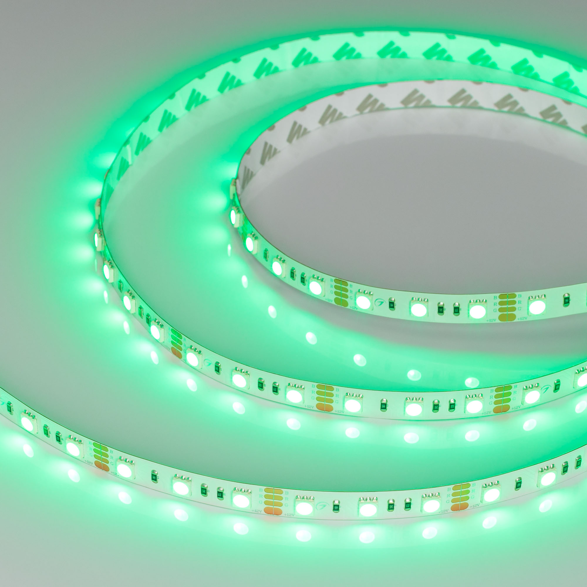 Светодиодная лента RT-B60-10mm 12V RGB (14.4 W/m, IP20, 5060, 5m) (Arlight, Открытый)