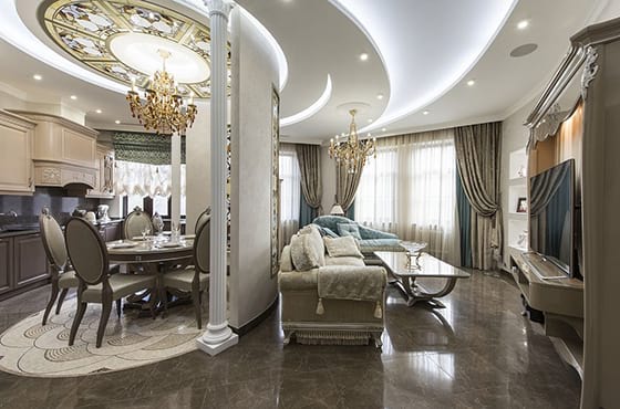 Подсветка потолочных ниш квартиры в ЖК «Итальянский квартал»