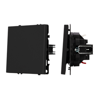 Механизм выключателя одноклавишный проходной SWT-NOBE-MKP1-SFPL-BK (230V, 10A) (Arlight, -)