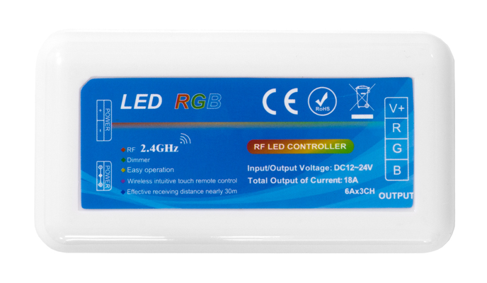 RGB-контроллер ELF T2.4G, 12/24В, 6A/канал