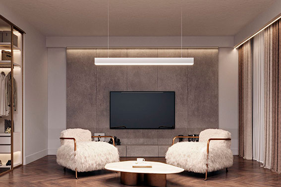 Гостиная с гардеробной