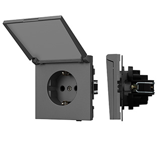 Механизм розетки влагозащищённый SCT-TENDO-MCP-SFPL-GR (230V, 16A) (Arlight, -)