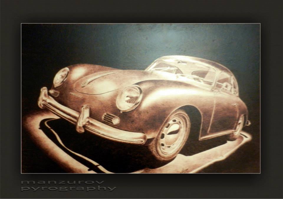 Porsche - пирография