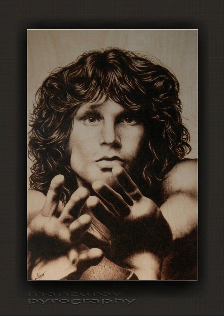 Джим Моррисон - пирография