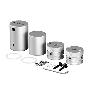 Набор для вертикального накладного монтажа Nemo D25 серебро