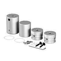 Набор для вертикального накладного монтажа Nemo D25 серебро