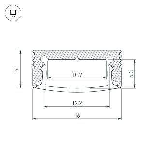 Профиль SL-SLIM-H7-2000 ANOD (Arlight, Алюминий)