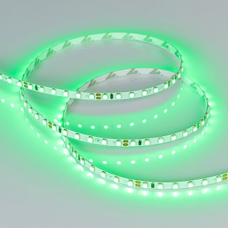 Светодиодная лента RT-A120-5mm 24V Green (9.6 W/m, IP20, 3528, 5m) (Arlight, узкая)