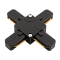X-Коннектор для однофазных накладных трековых систем, черный,KXZ-BL-X
