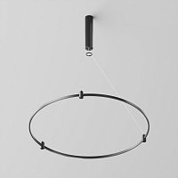 Готовая конструкция круглая D800мм c основанием под блок питания без светильников и блока питания, черный