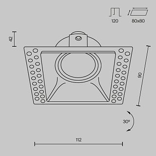 Встраиваемый светильник Dot GU10 10Вт