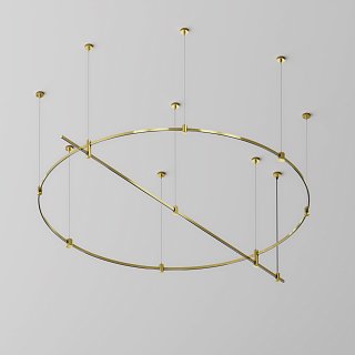 Шинопровод круглый из полукругов 1500мм Flarity латунь