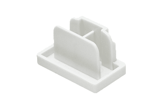 Заглушки для однофазного трека,  цвет: Белый, ECS-WH-2