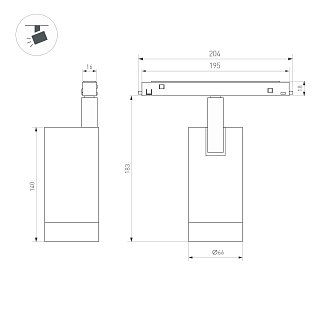 Светильник MAG-ORIENT-SPOT-R65-20W Warm3000 (BK, 24 deg, 48V) (Arlight, IP20 Металл, 5 лет)